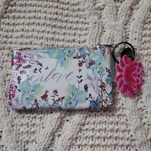 Papaya! Floral Coin Pouch with Pink Flower Charm